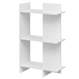 White 3-Tier Wooden Bookshelf, Engineered Board 66LBS Per Shelf Anti-Toppling Kit Included 65167441