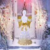 4.5FT Lighted Christmas Angel Outdoor Decoration, Weather Proof Angel with Wings Christmas Ornament 65484687