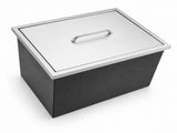 Drop-In Ice Chest, Stainless Steel Ice Storage Box with Lid and Drain Hose, Ice Bin for Chilled 60811921