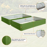 6 x 3 x 1 ft Metal Garden Bed,Outdoor Planter Box Metal Patio Kit Planting Bed for W1350P189692