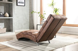 ZUN COOLMORE Linen Chaise Lounge Indoor Chair, Modern Long Lounger for Office or Living Room W39546171