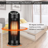 1500W Quiet Space Heater - PTC Ceramic Heating, 3 Modes , 12-Hour Timer & Remote 62596965