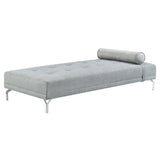 Melange Velvet Upholstered Sofa Bed with Pillow, Grey B016P323416