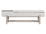 TREXM Farmhouse Upholstered Storage Bench with Hidden Compartment, Modern Entryway Bench for Living N715P308014N