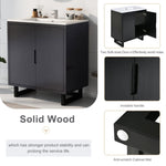 ZUN 30" Bathroom vanity Set with Sink, Combo Cabinet, Bathroom Storage Cabinet, Solid Wood Frame WF319594AAB