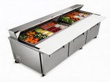 Orikool 72M IN Commercial Refrigerators Sandwich&Salad Prep Table with a Butcher Block Cutting W2095P410619
