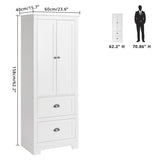 ZUN FCH MDF Spray Paint 2 Doors 2 Pumps Bathroom Cabinet White 39177624