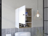 Light Oak and White 1-Shelf Medicine Cabinet B06279994