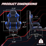 Ergonomic Gaming Chair with Footrest, PU Leather Video Game Chairs for Adults, Reclining Gamer Chair 62305538