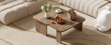 U-Can Modern Minimalist Coffee Table Set, Rectangle Coffee Table with Splicing Design, N724P232174D