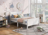 Queen Size Wood Platform Bed with Headboard and Wooden Slat Support WF289142AAK