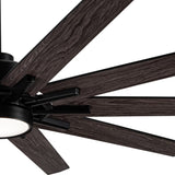 ZUN 72 in.Integarted LED Large Black Double Finish Ceiling Fan with Remote Control W1367P187092