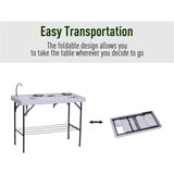 Portable Folding Camping Table with Sink / Dining Table 46948397