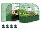 80"79" All-Weather Walk-in Greenhouse, Heavy Duty Galvanized Metal Frame Tear-Proof PE Cover 52354412