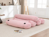 Adjustable Floor Sofa, Corduroy Lazy Sofa with Adjustable Straps for Versatile Configurations, W1170P365606