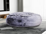 Modern 5-Foot Round Memory Foam Bean Bag Soft Faux Fur Cover Bean Bag Chair, Purple B2741P329269