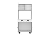 DEPOT E-SHOP Waco 67" H Kitchen Pantry with Two Cabinets, Two Open Shelves, and One Drawer,White B097P167429
