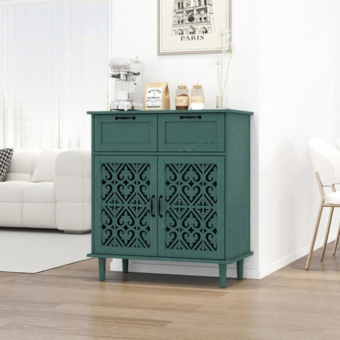 ZUN 2 Door 2 Drawer Cabinet, American Furniture, Suitable for Bedroom, Living Room, Study W688P179038