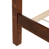 King Pine wooden Bed with Rattan Headboard and Footboard, with Central Enhanced Bed Platform,Walnut W504P269835