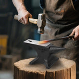 Single Horn Anvil, 55Lbs/25kg Cast Steel Anvil, High Hardness Rugged Round Horn Anvil Blacksmith, W2885P288514