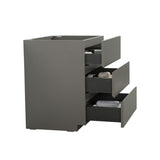 ZUN Alice-36F-102,Floor cabinet WITHOUT basin, Gray color, With three drawers, Pre-assembled W1865107752
