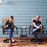 old SKU64596337pcs Patio Swivel Chairs ,Outdoor Garden Bench Garden chair Swivel Chairs Set of 87619754