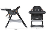 Adjustable Baby High Chair 0-6 Years Portable Infant Feeding Seat with Safety Belt, Silent 85779582