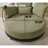 52.75'' Oversized Round Swivel Chair,360&deg Swivel Chair, Couples W1628P218358