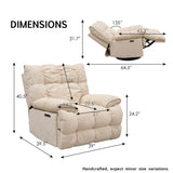 Sitjoy Classic Recliner S1-White Electirc W1713P243979
