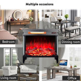 ZUN 24 inch three sided glass electric fireplace with feet W1769P166908