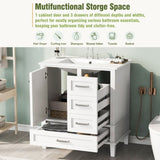 30" Bathroom Vanity , Modern Bathroom Cabinet with Sink Combo Set, Bathroom Storage Cabinet with a WF321698AAK