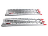 7.5ft 2pcs Heavy Duty Three-section Aluminum Arched ATV UTV Ramps Silver 15080848