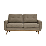 67.7" Wide Mid-Century Modern Upholstered Tufted Loveseat Sofa With Wooden Legs B343P339290