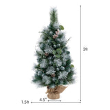 ZUN 3 FT Pre-Lit Artificial Mini Christmas Tree 03351747