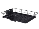 3-Piece Kitchen Sink Dish Drainer Set Black 37190908