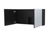 Black Medicine Cabinet with Included Mirrors and 2 Doors B062P252187