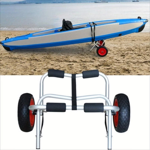 ZUN Foldable Kayak Cart, Kayak Kayak Trolley, Lightweight Kayak Accessories Universal Transport Canoe 11149462