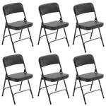 ZUN 6 Pack Metal Folding Chairs with Padded Seat and Back, for Home and Office, Indoor and Outdoor 45950333