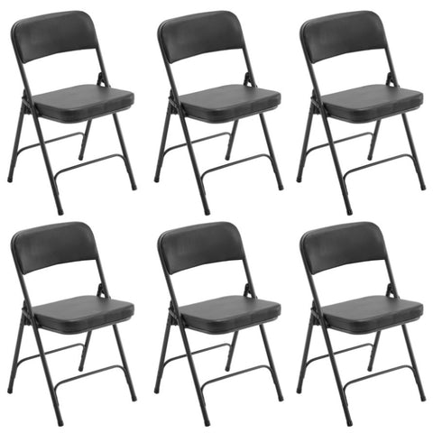 ZUN 6 Pack Metal Folding Chairs with Padded Seat and Back, for Home and Office, Indoor and Outdoor 45950333