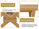 71 * 35.4 inch wood MDF splicing desktop, light wood MDF splicing desktop, wood sprayed metal W1151P434795