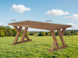 63" Farmhouse Dining Table Wood Kitchen Table for 4 to 6 People 99259488