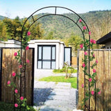 Metal Garden W55'' x H94.5'' Garden Arbor Trellis Climbing Plants Support Rose Outdoor W1586104755