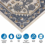 ZUN Tiled Border Area Rug B03597937