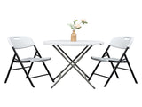 4pcs 47*54*84cm Garden Plastic Folding Chair White 09923991