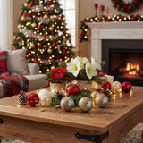 4PCS Set Christmas Hanging Ball Ornaments Wooden Decorations Festive Holiday Party Decor Xmas 30812781