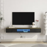 ZUN Floating TV Stand Wall Mounted with 16 Color LEDs,69" Modern TV Stand, Floating TV Cabinet W1321P237658