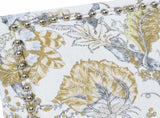 Accent Chair, Floral Armchair, Nailhead Trim, Gold and Grey Decor, Solid Wood Legs, Farmhouse W5568P445701