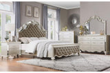 ZUN Glamorous Champagne Finish Dresser of 6 Drawers Textural Panels Traditional Luxury Bedroom Furniture B011P207854