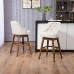 ZUN COOLMORE Bar Stools Set of 2 Counter Height Chairs with Footrest for Kitchen, Dining Room And 360 W395P145291