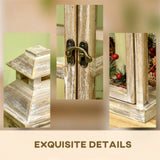 2 packs of 28 "/20" wooden lanterns decorated 96492815